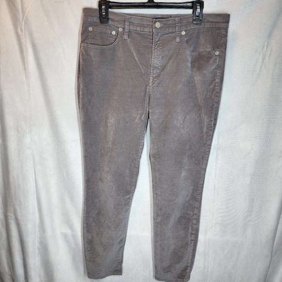 J. CREW velvety grey 9" highrise toothpick pants. - Picture 2 of 14